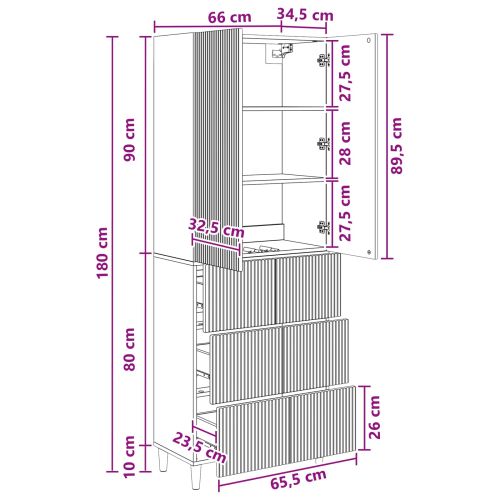 Комплект шкафове 2 pcs Дъб сонома 66 x 34,5 x 90 см