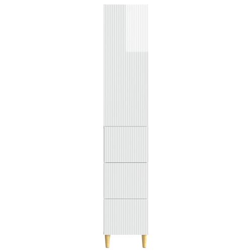Комплект шкафове 2 pcs Бял гланц 33 x 34,5 x 90 см