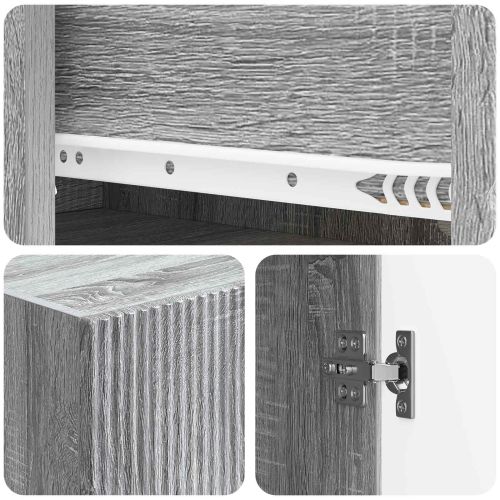 Комплект шкафове 2 pcs Сив Сонома 33 x 34,5 x 90 см