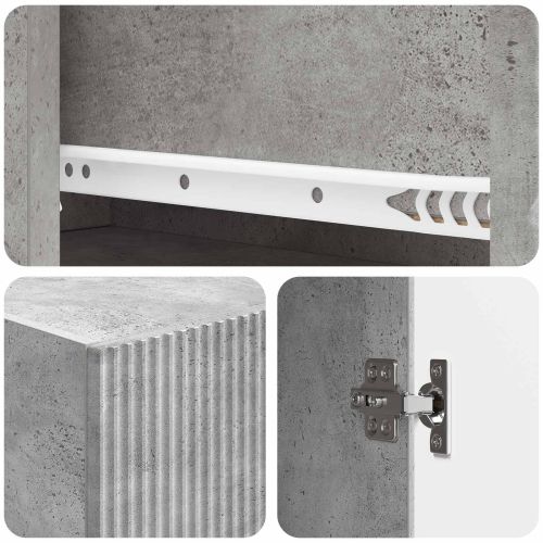 Комплект шкафове 2 pcs Бетонно сиво 66 x 34,5 x 90 см