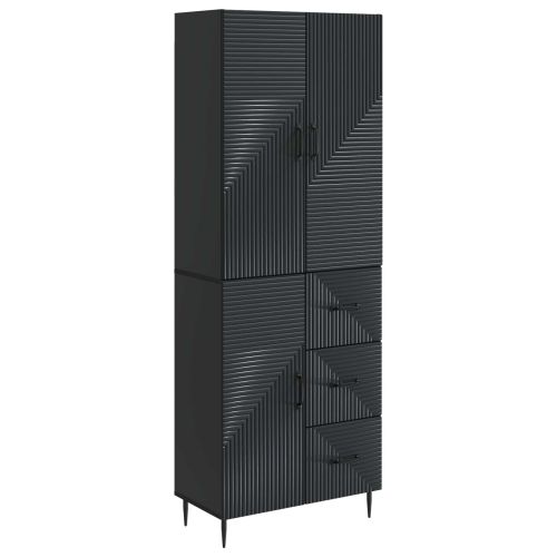 Комплект шкафове 2 pcs Черно 66 x 34,5 x 89,5 см