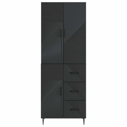 Комплект шкафове 2 pcs Черно 66 x 34,5 x 89,5 см