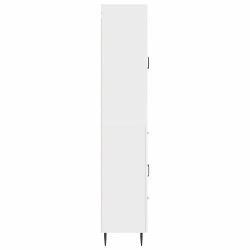 Комплект шкафове 2 pcs Бял гланц 66 x 34,5 x 89,5 см