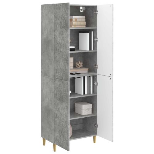 Комплект шкафове 2 pcs Бетонно сиво Инженерна дървесина