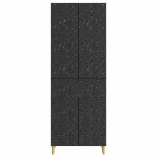 Комплект шкафове 2 pcs Черно Инженерна дървесина