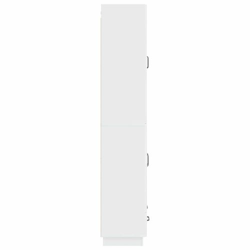 Комплект шкафове 2 pcs Бял гланц Инженерна дървесина