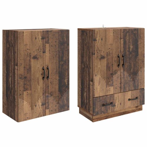 Комплект шкафове 2 pcs Старо дърво Инженерна дървесина