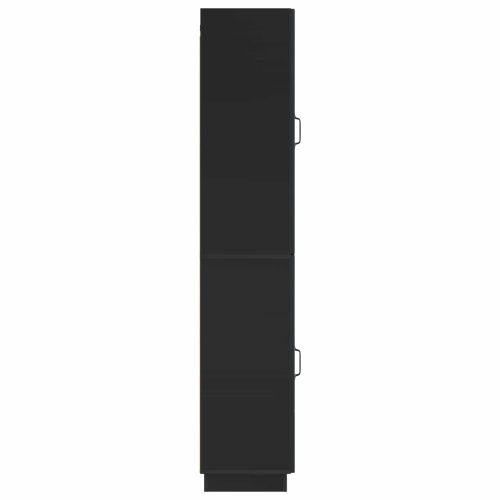 Комплект шкафове 2 pcs Черно Инженерна дървесина
