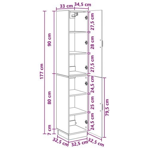 Комплект шкафове 2 pcs Дъб сонома Инженерна дървесина