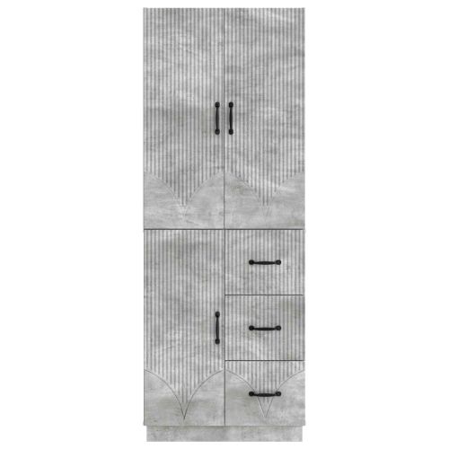 Комплект шкафове 2 pcs Бетонно сиво Инженерна дървесина