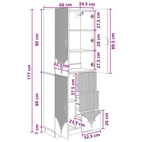 Комплект шкафове 2 pcs Сив Сонома Инженерна дървесина