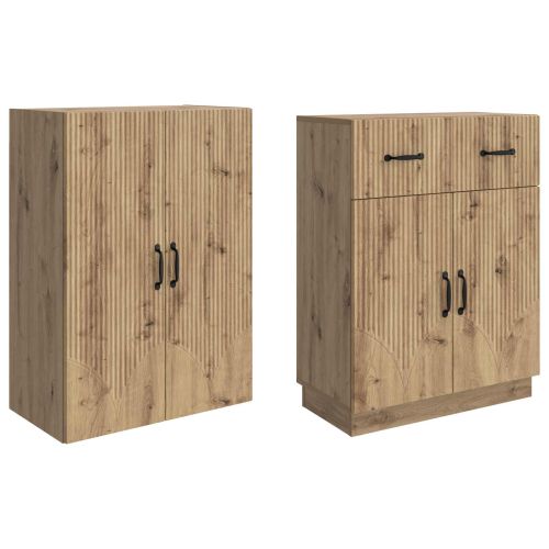 Комплект шкафове 2 pcs Дъб артизан Инженерна дървесина