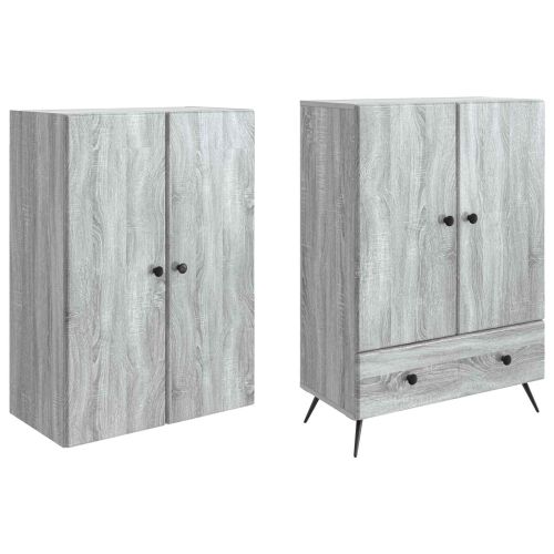 Комплект шкафове 2 pcs Сив Сонома Инженерна дървесина