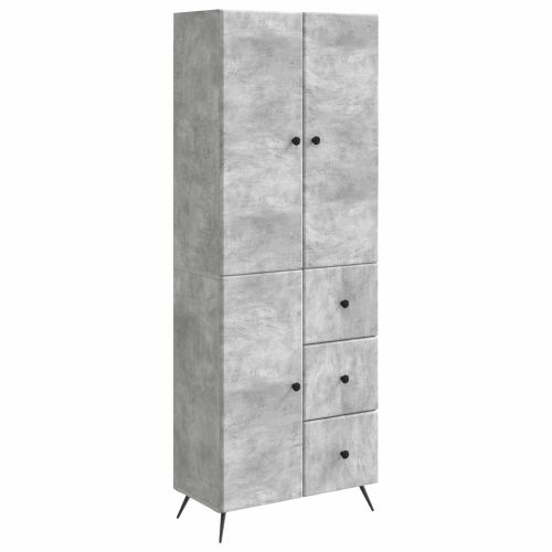Комплект шкафове 2 pcs Бетонно сиво Инженерна дървесина