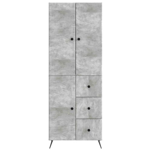 Комплект шкафове 2 pcs Бетонно сиво Инженерна дървесина