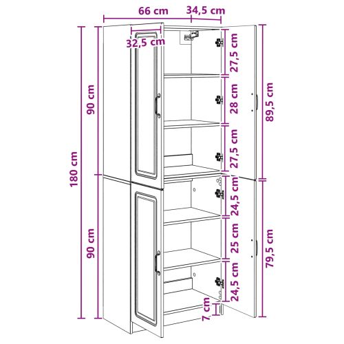 Комплект шкафове 2 pcs Дъб сонома Инженерна дървесина