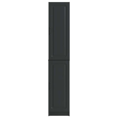 Комплект шкафове 2 pcs Черно Инженерна дървесина
