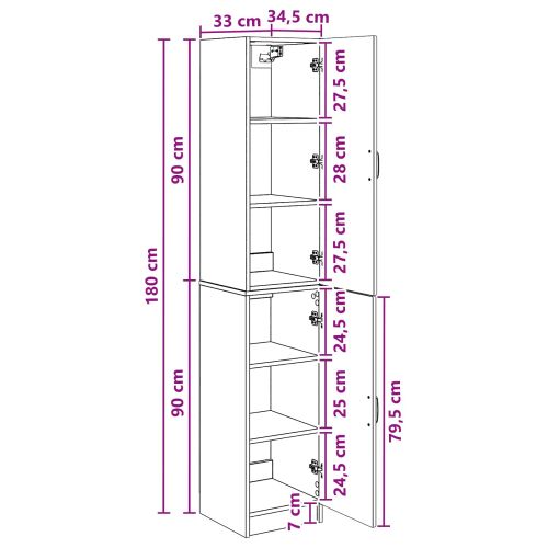 Комплект шкафове 2 pcs Инженерна дървесина