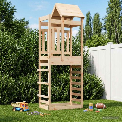 Игрална кула Кафяво 52,5 x 85 x 238 см Солидно борово дърво