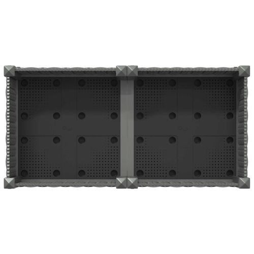 Градинска саксия с колела Светлосиво 80 x 40 x 33 см ПП