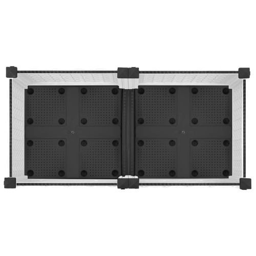 Градинска саксия с колела Бяло 80 x 40 x 33 см ПП