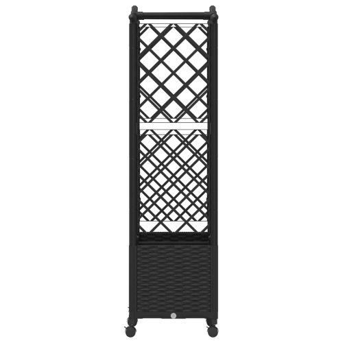 Повдигнато легло с решетка и покривка Черно 125 x 40 x 144 см
