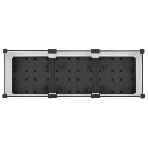 Градинска саксия с колела Бяло 120 x 40 x 33 см ПП