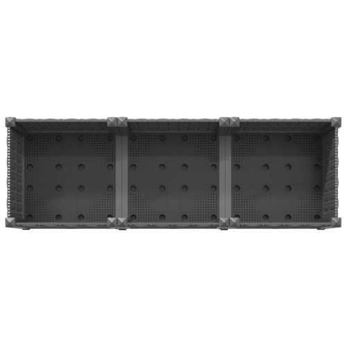 Градинска саксия с колела Светлосиво 120 x 40 x 48 см ПП