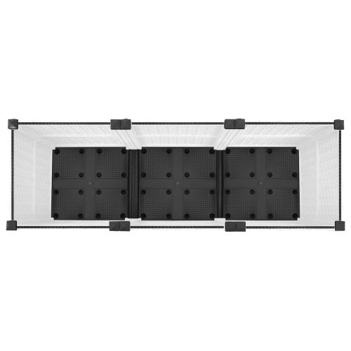 Градинска саксия с колела Бяло 120 x 40 x 48 см ПП