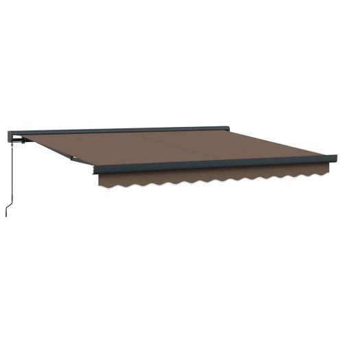 Прибираща се тента Таупе 350 x 250 cm Платно и алуминий