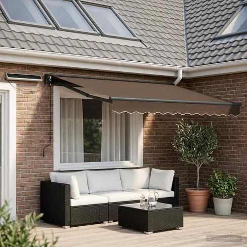 Електрически разтегателен навес Таупе 3,5 x 2,5 m