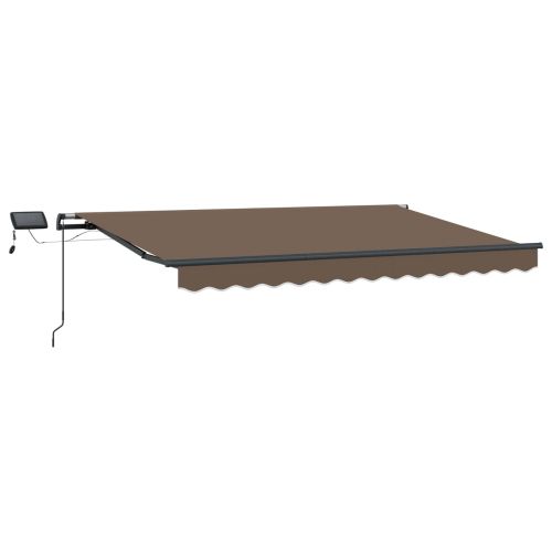Прибираща се тента Таупе 400 × 300 cm Тъкан и алуминий