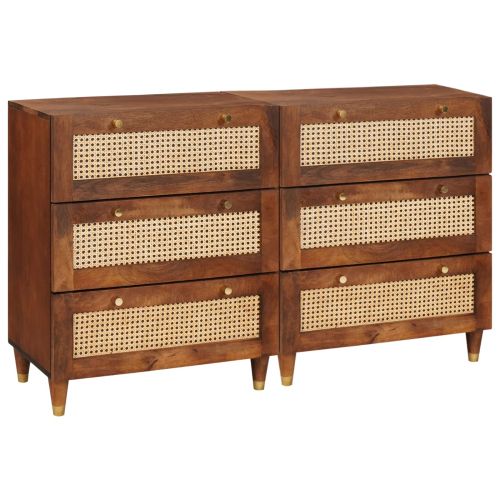 Комплект скрин 2 pcs Кафяво 60 x 33,5 x 75 см