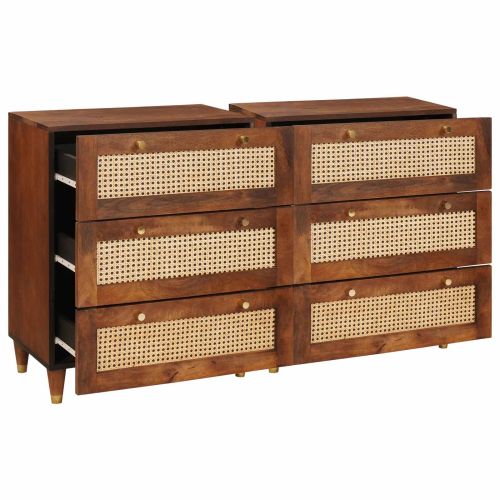 Комплект скрин 2 pcs Кафяво 60 x 33,5 x 75 см
