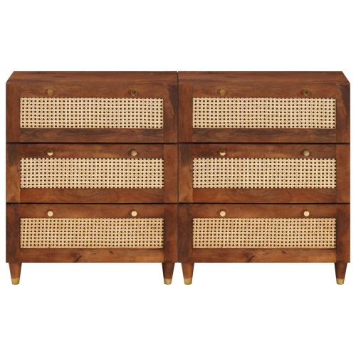 Комплект скрин 2 pcs Кафяво 60 x 33,5 x 75 см