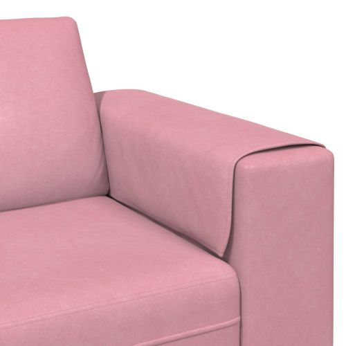 Диван за всекидневна 3 pcs Розово 250 x 188 x 76 см