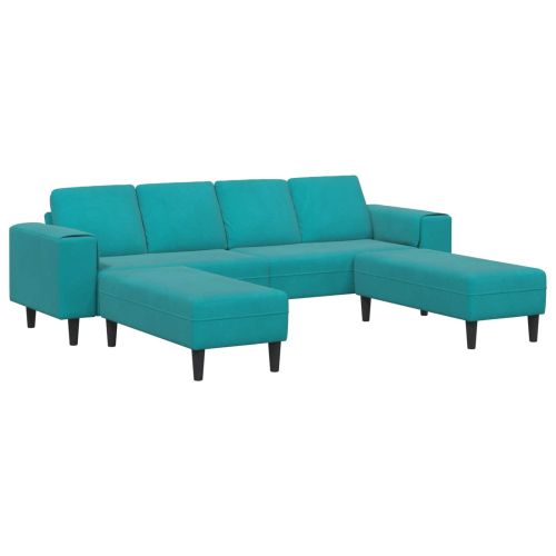Диван за всекидневна 3 pcs Тюркоаз 250 x 188 x 76 см