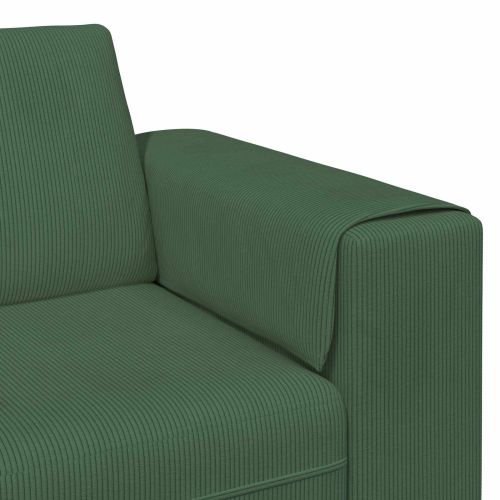 Диван Тъмен зелен 250 x 188 x 76 см Кордюрова тъкан