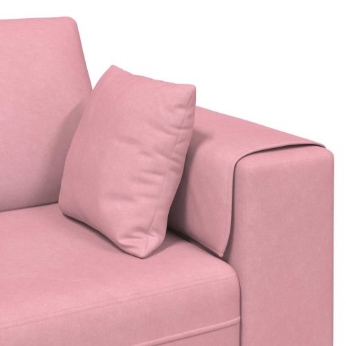 Диван 3 pcs Розово 250 x 188 x 76 см Кадифе