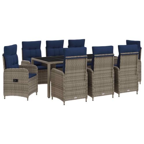 Комплект за хранене на открито 9 pcs полиратан