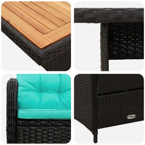 Комплект за хранене на открито 5 pcs полиратан