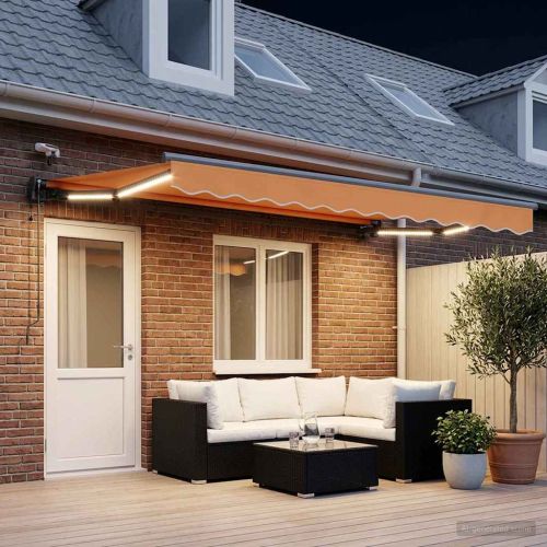 Електрически разтегателен навес Пясък 5 × 3,5 m