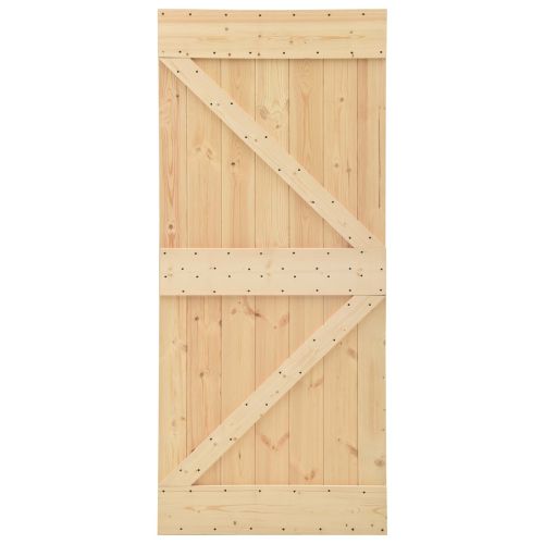 Преплъзваща се врата Естествено и черно 80 x 210 cm