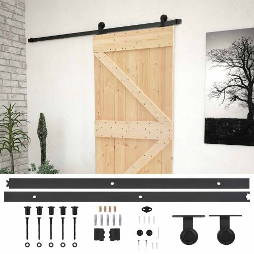 Преплъзваща се врата Естествено и черно 90 x 210 cm