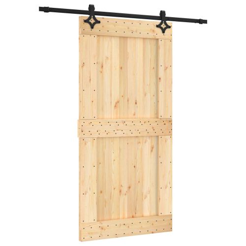 Преплъзваща се врата Естествено и черно 100 x 210 cm
