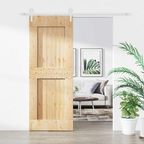 Преплъзваща се врата Естествено и бяло 80 x 210 cm