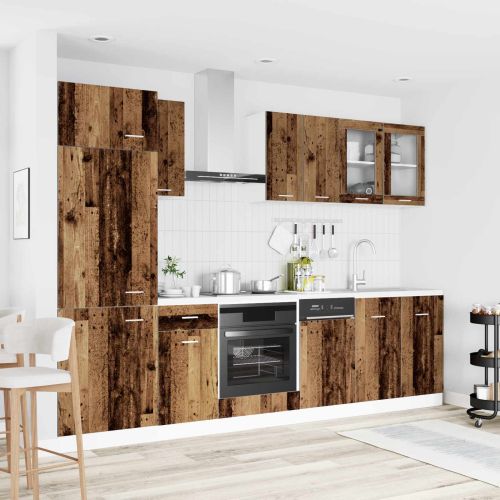 Кухненски единица Lyon 8 pcs Старо дърво Инженерна дървесина