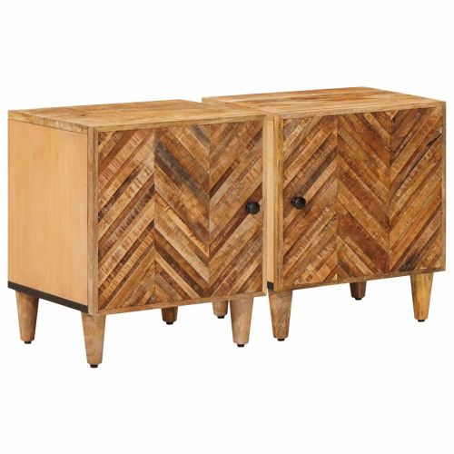 Нощно шкафче 2 pcs Кафяво 40 x 33,5 x 46 см