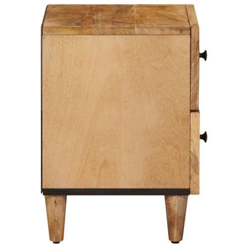 Нощно шкафче Кафяво 40 x 33,5 x 46 см Солидно мангово дърво