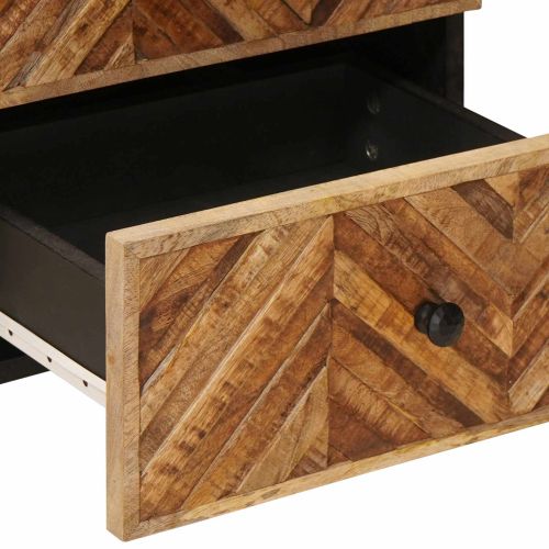 Нощно шкафче Кафяво 40 x 33,5 x 46 см Солидно мангово дърво